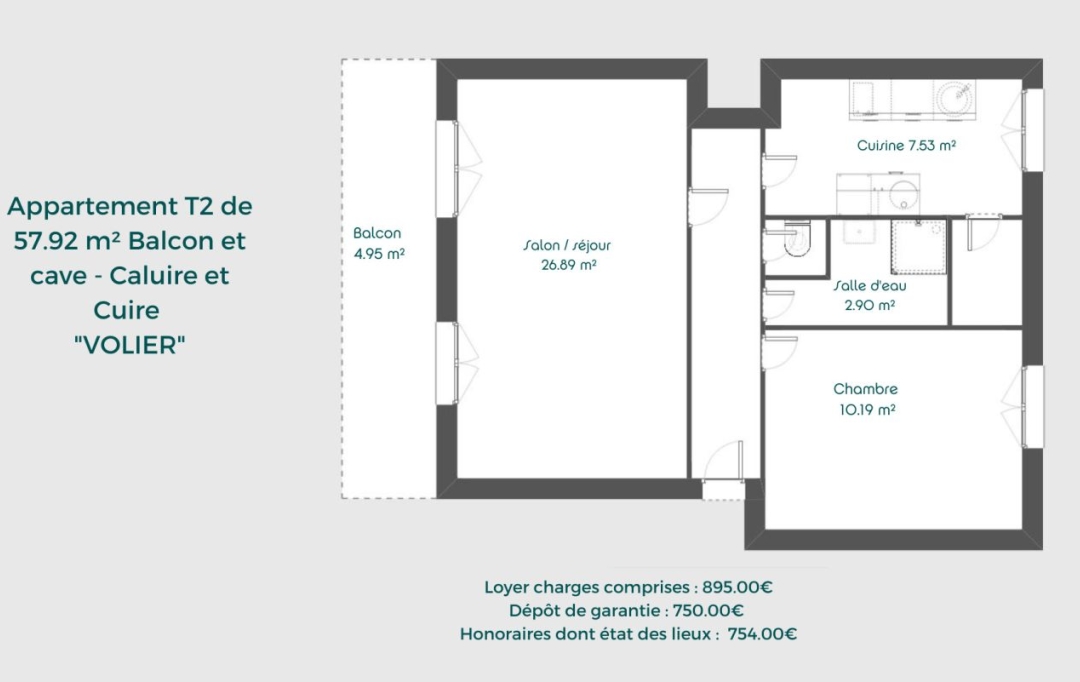 Annonces CRAPONNE : Appartement | CALUIRE-ET-CUIRE (69300) | 58 m2 | 895 € 